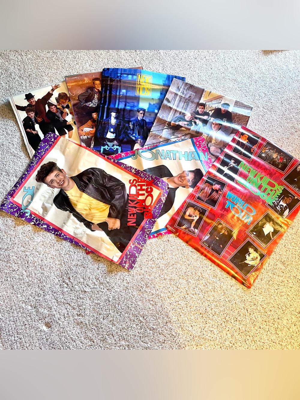 Vintage 1980’s New Kids On The Block Poster Lot Of 7 NKOTB Funky Enterprises